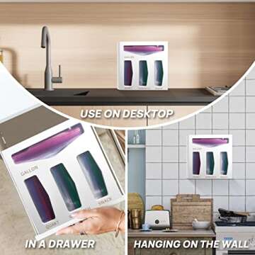 RNOONY Food Storage Bag Organizer for Kitchen Drawers