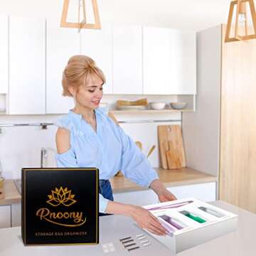 RNOONY Food Storage Bag Organizer for Kitchen Drawers