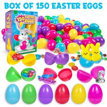 150 Plastic Easter Eggs for Kids - Perfect for Egg Hunts