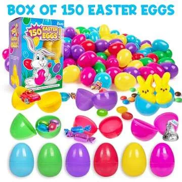 150 Plastic Easter Eggs for Kids - Perfect for Egg Hunts
