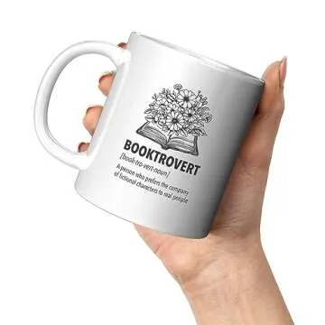 Panvola Booktrovert Mug for Book Lovers - Funny Ceramic Gift