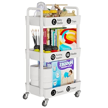 Laiensia 3-Tier Multifunction Storage Cart for Home