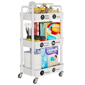 Laiensia 3-Tier Multifunction Storage Cart for Home