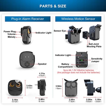 Long Range Wireless Driveway Alarm with Motion Detector