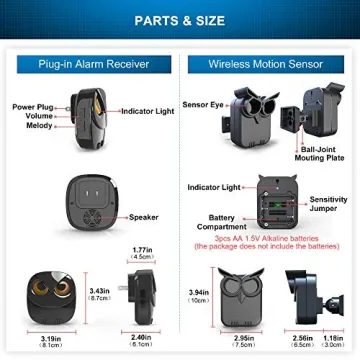 Long Range Wireless Driveway Alarm with Motion Detector