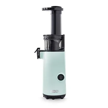 DASH Deluxe Compact Masticating Slow Juicer - Aqua, Perfect for Healthy Juicing & Sorbet Making