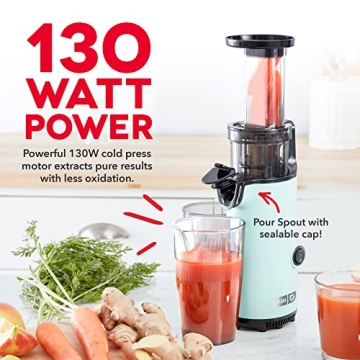 DASH Deluxe Compact Masticating Juicer for Healthy Juicing