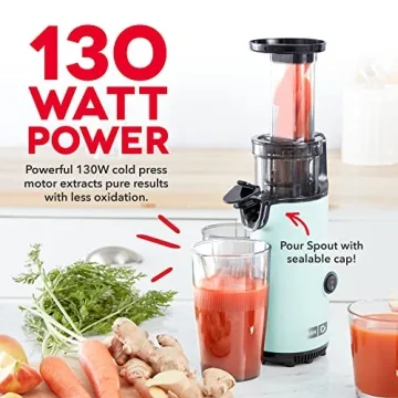 DASH Deluxe Compact Masticating Juicer for Healthy Juicing