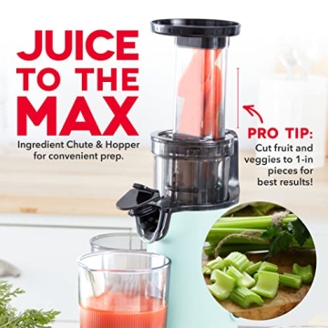 DASH Deluxe Compact Masticating Juicer for Healthy Juicing