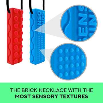 Chew Necklace Bundle - Silicone Chewies - Great Tool for Sensory, Autism, ADHD, Biting, Oral Motor -...