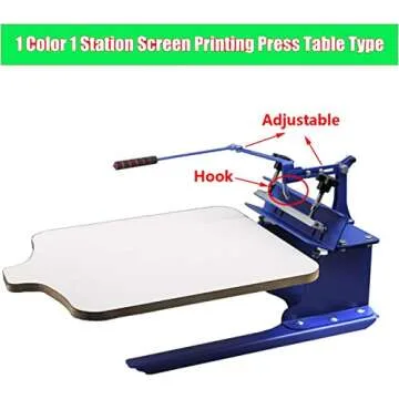 INTBUYING Screen Printing Machine Silk Screen Printing Press 1 Color T-Shirt Press