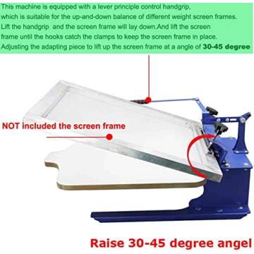 INTBUYING Screen Printing Machine Silk Screen Printing Press 1 Color T-Shirt Press