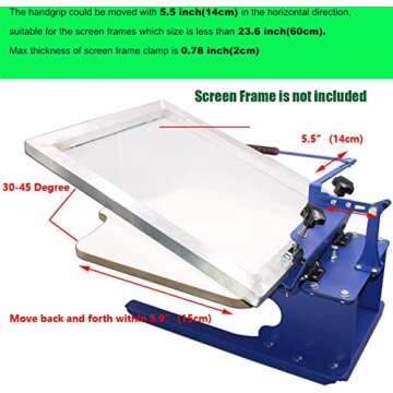 INTBUYING Screen Printing Machine Silk Screen Printing Press 1 Color T-Shirt Press