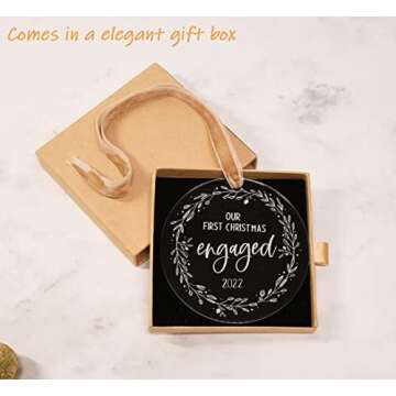 Engagement Ornament 2022 Engaged Christmas Ornament 2022 Engagement Gift Our First Christmas Engaged Ornament 2022