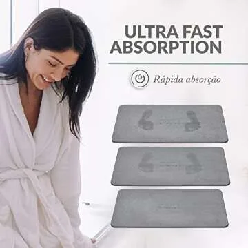 Momo Lifestyle Stone Bath Mat Large Drytomita 32" X 20" Graphite Gray, Diatomaceous Earth Bath Mat, Bathroom Mat Quick Dry, Stone Bath Mats for Bathroom, Absorbent Bath Mat, Bath Stone Mat XL