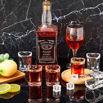 Suclain 12 Pieces Valentine's Day Shot Glasses Set 1.5 oz Hearted Shaped Espresso Shot Glass Clear Cute Shot Glasses with Base for Cocktail Tequila Espresso Wine Beer Whiskey