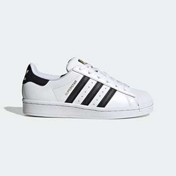 adidas Originals unisex child Superstar Sneaker, White/Black/White, 5.5 Big Kid US