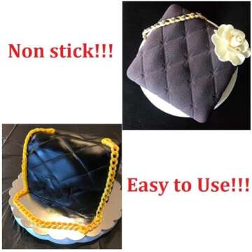 Palksky Diamond Silicone Fondant Chain Mold Purse Bag Cake Decorating Gum Pastry Sugarcraft Chocolate Clay Mould