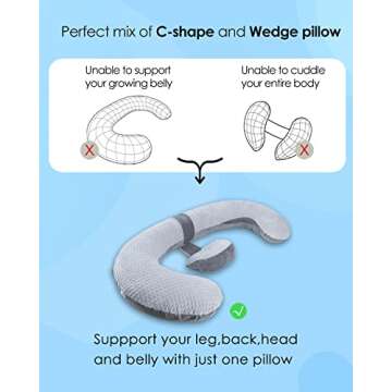 QUEEN ROSE Pregnancy Pillow for Comfortable Sleep
