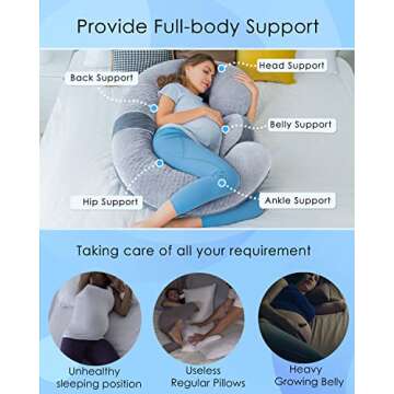 QUEEN ROSE Pregnancy Pillow for Comfortable Sleep