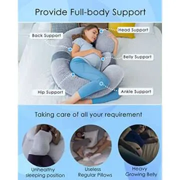 QUEEN ROSE Pregnancy Pillow for Comfortable Sleep