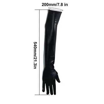 KINBOM Long Elbow Gloves, Leather Gloves Long Cat Woman Accessories Stretchy 80's Gloves Opera Glove...