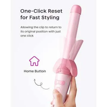 Wavytalk Rotating Curling Iron Set, Curlmaker Pro, Automatic Hair Curler with 3 Sizes Ceramic Barrel (0.5"-1"-1.25") for Tight & Spiral Curls and Beach Waves, Effortless Get Long-Lasting Styling, Pink
