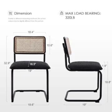 Zesthouse Rattan Dining Chairs Set for Modern Kitchens