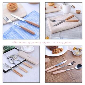 Portable Flatware Set for Travel and Camping