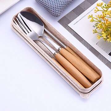 Portable Flatware Set for Travel and Camping