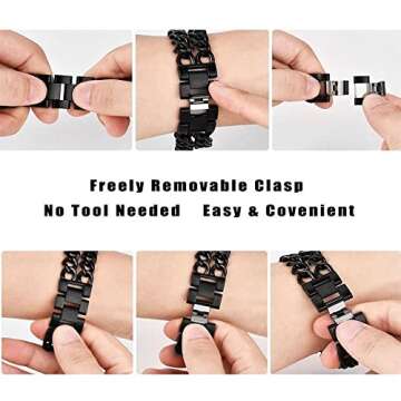 Seoaura Compatible Apple Watch Band for Woman Man 45mm 49mm 42mm 44mm, Cowboy Style for iWatch Series 10 9 8 7 6 5 4 3 2 se Bracelet (Rose Gold)