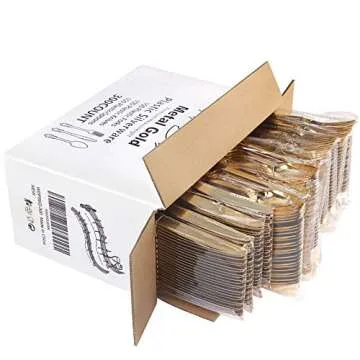 WDF 300 Pieces Gold Plastic Silverware Disposable - Heavy Duty Plastic Cutlery - Gold Silverware Sets Includes 100 Forks, 100 Spoons, 100 Knives