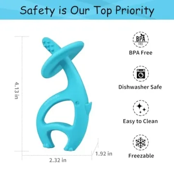 Mombella Dancing Elephant Silicone Teething Toy for Babies