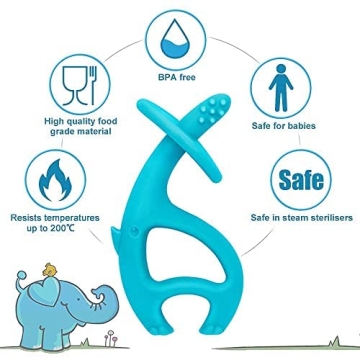 Mombella Dancing Elephant Silicone Teething Toy for Babies