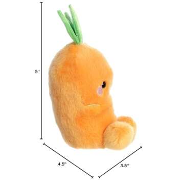 Aurora® Adorable Palm Pals™ Cheerful Carrot™ Stuffed Animal - Pocket-Sized Play - Collectable Fun - Orange 5 Inches