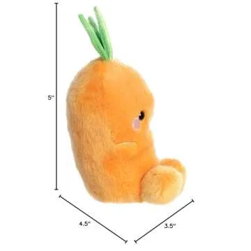 Aurora® Adorable Palm Pals™ Cheerful Carrot™ Stuffed Animal - Pocket-Sized Play - Collectable Fun - Orange 5 Inches