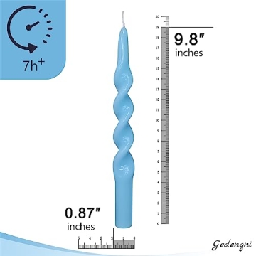 Gedengni Blue Spiral Taper Candle Set - Elegant Home Decor