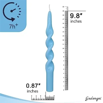 Gedengni Blue Spiral Taper Candle Set - Elegant Home Decor
