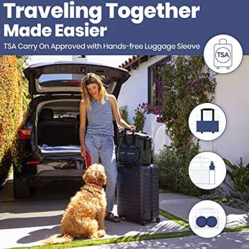 Rubyloo The Original Doggy Bag™ - Dog Travel Bag for Supplies - Ultimate Gift for Dog Owners - Includes 2 BPA-Free Travel Bowls and 2 Food Containers - Pet Travel Kit for Road Trips, Camping, RV