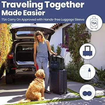 Rubyloo The Original Doggy Bag™ - Dog Travel Bag for Supplies - Ultimate Gift for Dog Owners - Includes 2 BPA-Free Travel Bowls and 2 Food Containers - Pet Travel Kit for Road Trips, Camping, RV