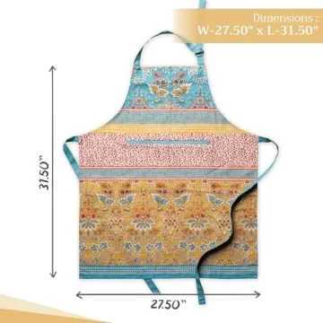 Maison d' Hermine Adjustable Cotton Apron for Cooking