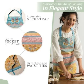Maison d' Hermine Adjustable Cotton Apron for Cooking