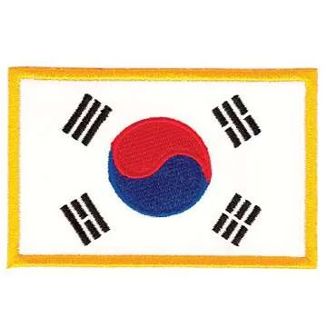 Durable and Vibrant Tiger Claw Patch - Korean Flag for Easy Sewing