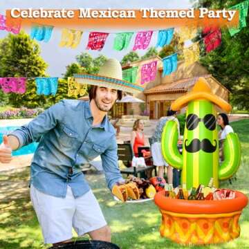 46″ Inflatable Cactus Cooler for Party Fun and Decor