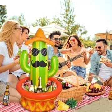 46″ Inflatable Cactus Cooler for Party Fun and Decor