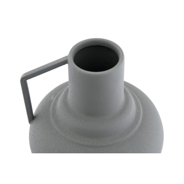 Bloomingville Sage Textured Metal Handle Vase Elegant Home Décor