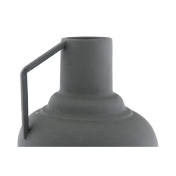 Bloomingville Sage Textured Metal Handle Vase Elegant Home Décor