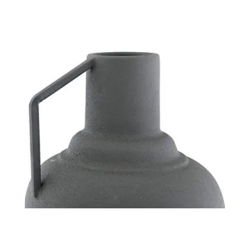 Bloomingville Sage Textured Metal Handle Vase Elegant Home Décor