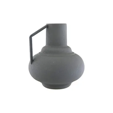 Bloomingville Sage Textured Metal Handle Vase Elegant Home Décor