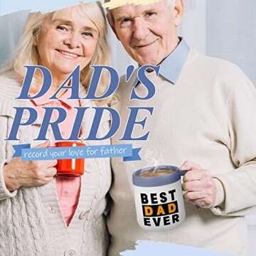 Gifts For Dad, Dad Mug, Best Dad Ever Mug, Dad Gifts, Insulated Coffee Mug With Handle And Lid, Funny Dad Christmas Birthday Gifts For Husband Men Him, Fathers Gift Day From Wife Kids Son Daughter.